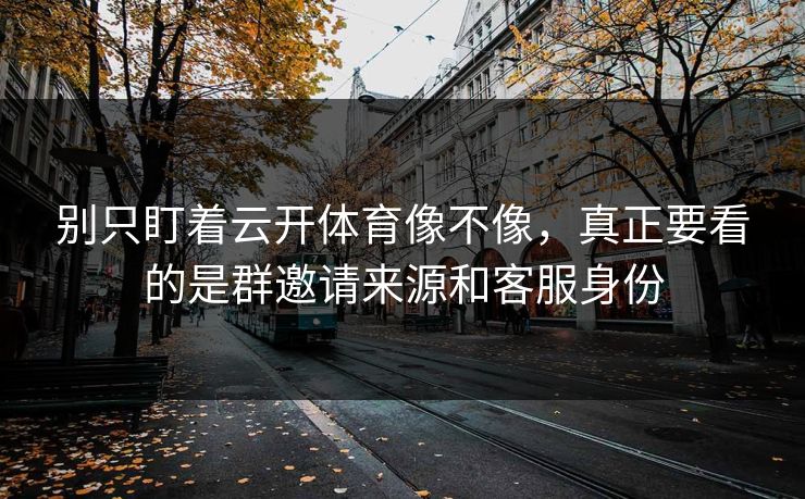 别只盯着云开体育像不像，真正要看的是群邀请来源和客服身份